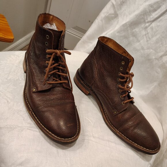 Cole Haan Men’s Chestnut Brown Leather Lace Up Chukka Boots Size 10 1/2 - Picture 4 of 13